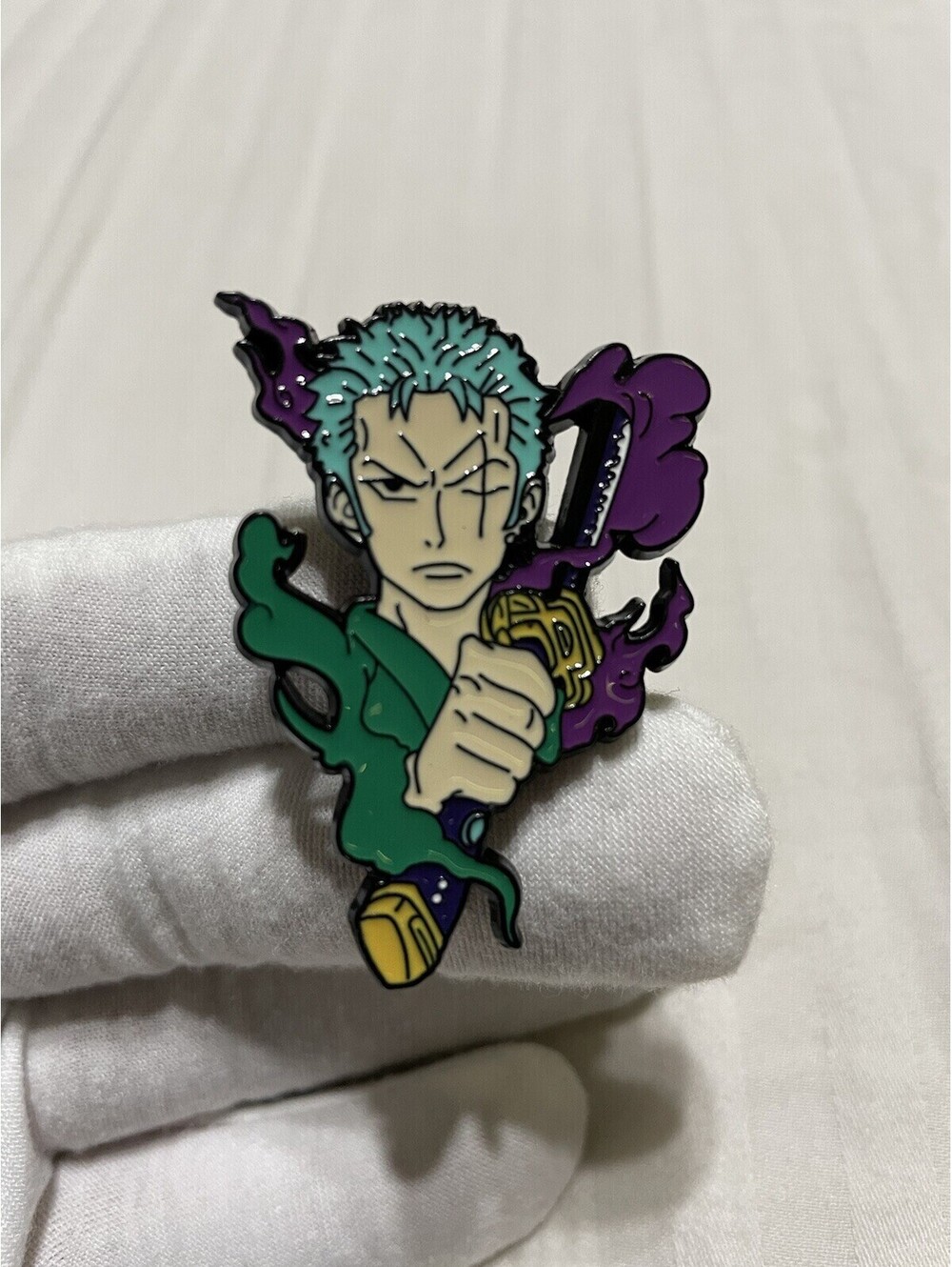 One piece zoro enamel pin brooch anime cartoon cute